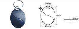 ABS Keyfob AB0010 - ABS Keyfob available as EM, TEMIC, MIFARE® Classic 1K (1S50), Icode 2 