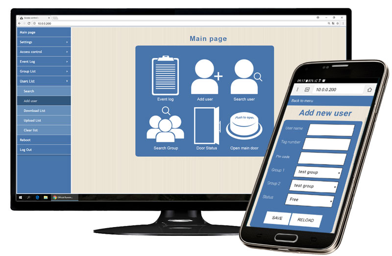 Web-Based Control Panel