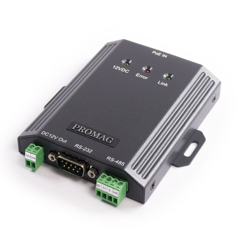 Promag PDS200 - Serial to PoE Ethernet Converter - 2 in 1 - RS232/RS485 to Ethernet Converter and PoE Splitter